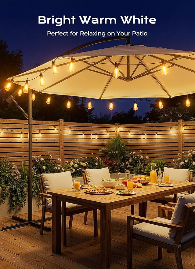 Brightown 202FT Solar String Lights Outdoor Waterproof, Patio Lights - Image 2