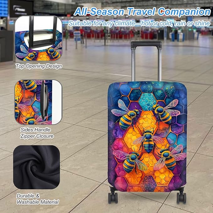 Luggage Cover Protector for 30-32 Inch Suitcases, TSA Approved Elastic Travel - Image 3