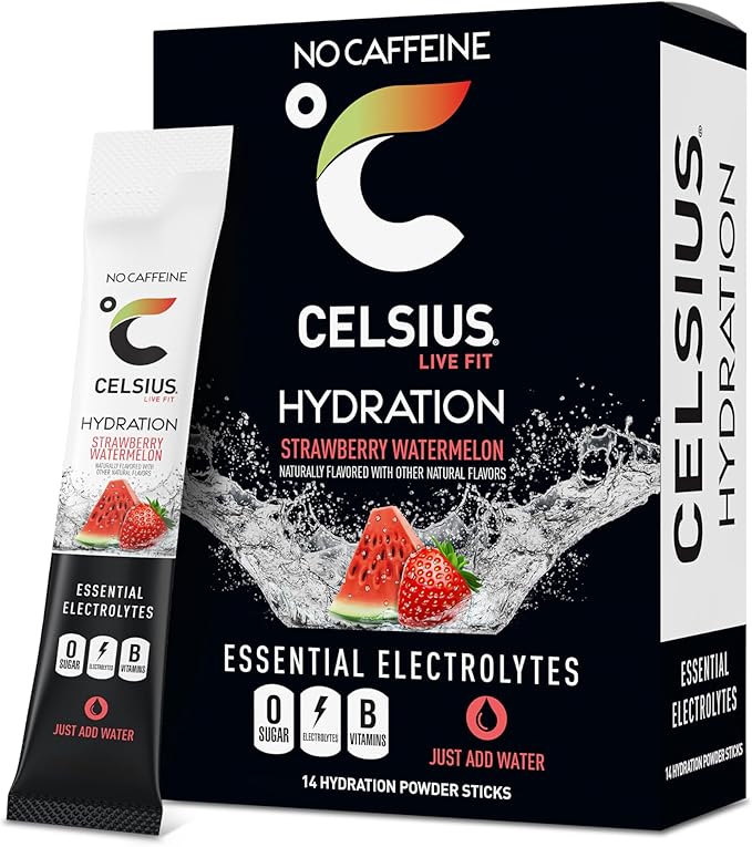 CELSIUS Hydration™ Strawberry Watermelon, Sugar Free Electrolyte Hydration by CELSIUS