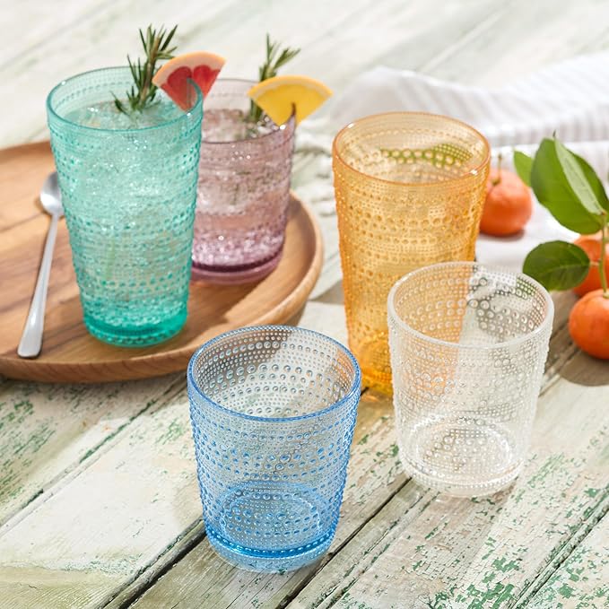 Santa Fe Teal Set of 6 Premium Acrylic DOF Glasses 16 oz – Unbreakable Drinkware - Image 6