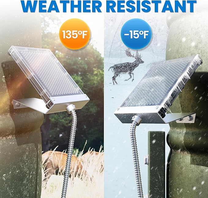 POWOXI 6V Solar Panel for Deer Feeder: 1.5W Waterproof Solar Battery Charger - Image 3