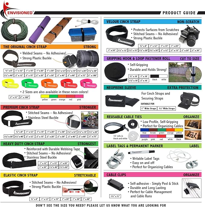 Reusable Cinch Straps 2" x 12" - Image 7