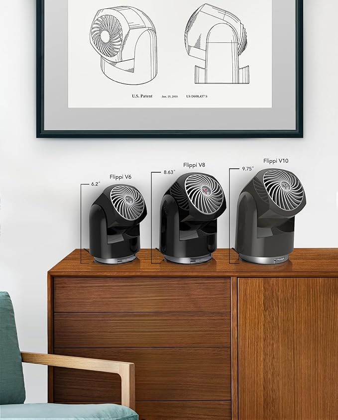 Vornado Flippi V6 Compact Air Circulator Fan, Quiet Portable Travel Fan - Image 7