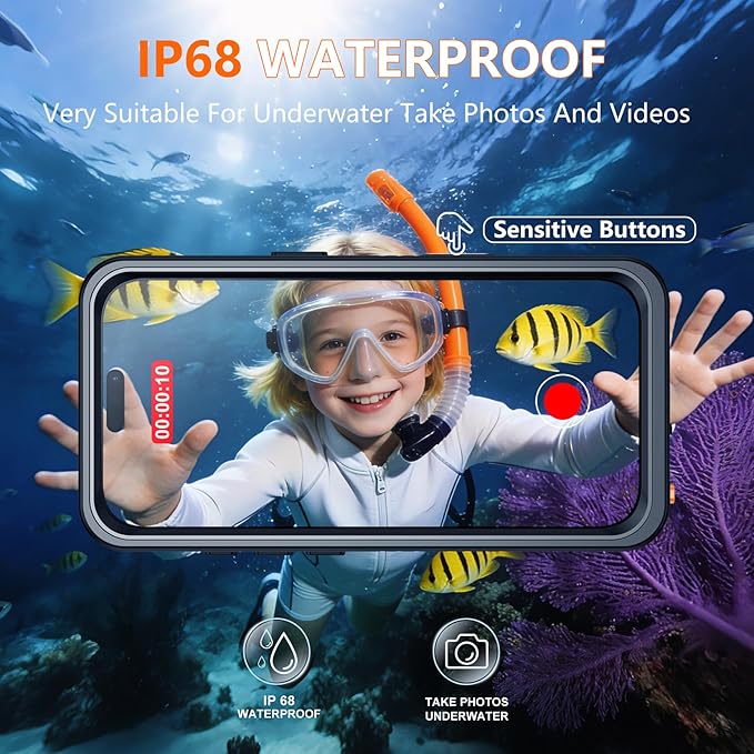 SPIDERCASE for iPhone 16 Pro Max Case Waterproof, Built-in Screen & Camera - Image 4