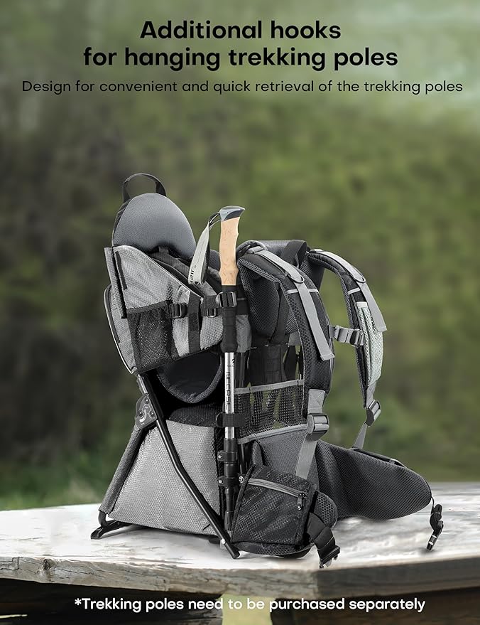 besrey Baby Backpack Carrier, Toddler Hiking Backpack - Image 7