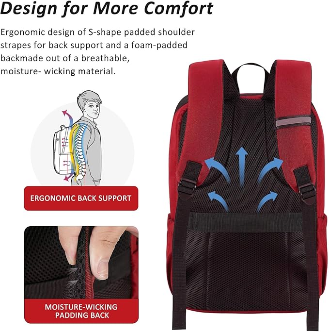 MAXTOP Deep Storage Laptop Backpack Business Anti-theft Backpacks College - Image 4