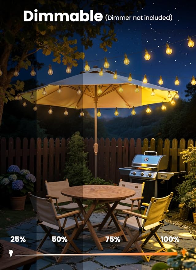 Outdoor String Patio Lights, 150FT 75 LED Patio Lights Waterproof, Connectable - Image 4