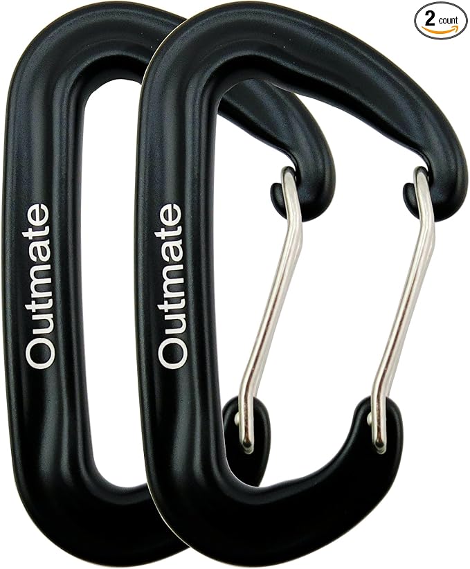 12kN 3.2"x2" Heavy-Duty Carabiner Clips by Outmate