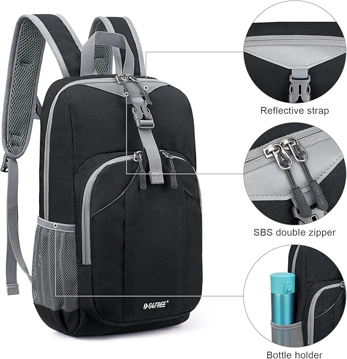 G4Free Mini 10L Hiking Daypack Small Hiking Backpack Cycling Compact Shoulder - Image 7