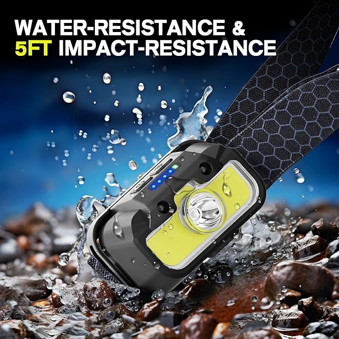 Favorlite 2 Pack Headlamp Rechargeable, 1300 Lumen Lightweight Bright - Image 7