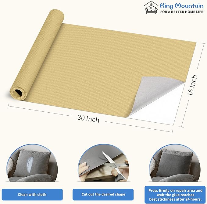 KING MOUNTAIN Canvas Repair Patch 16×30 Inch Self-Adhesive Waterproof Fabric - Image 4