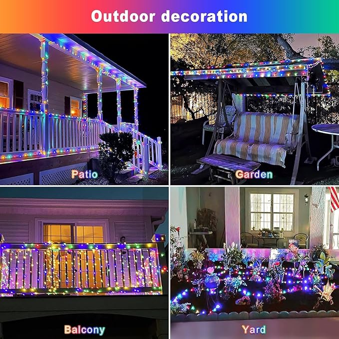 JMEXSUSS 2 Pack Solar Christmas Lights Outdoor Waterproof, Each 33FT 100 LED - Image 8