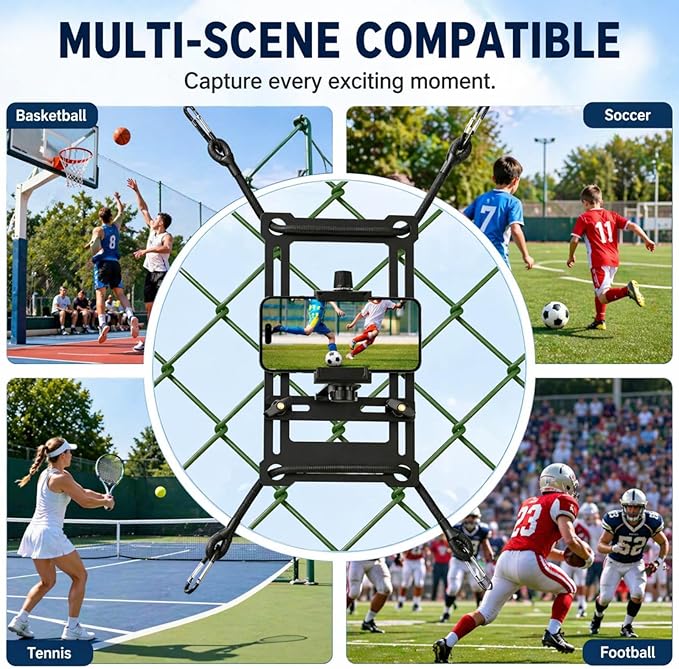 Fence Phone Mount for Baseball Games, Compatible - Image 6