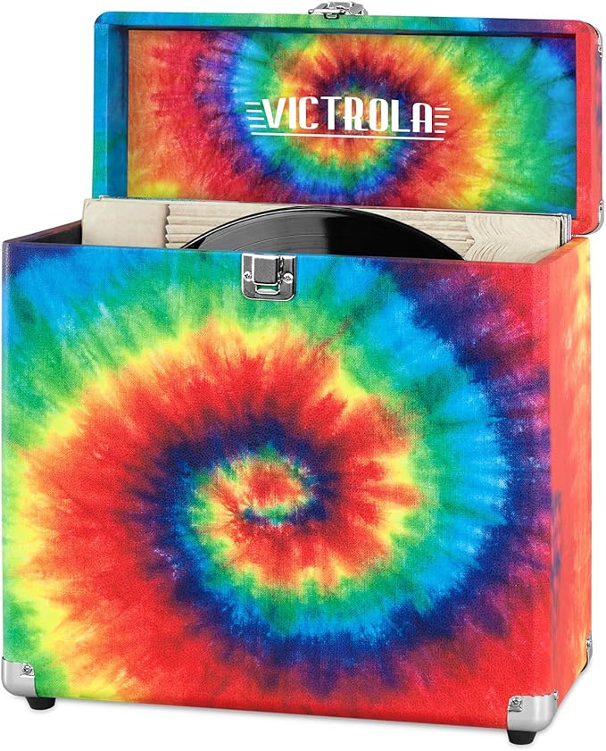 Innovative Technology Victrola Vintage Vinyl Record Storage Carrying Case by Victrola