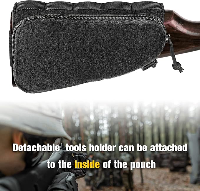 PETAC GEAR Tactical Buttstock Rifle Stock Pack/Adjustable Shell Holder Cheek - Image 2