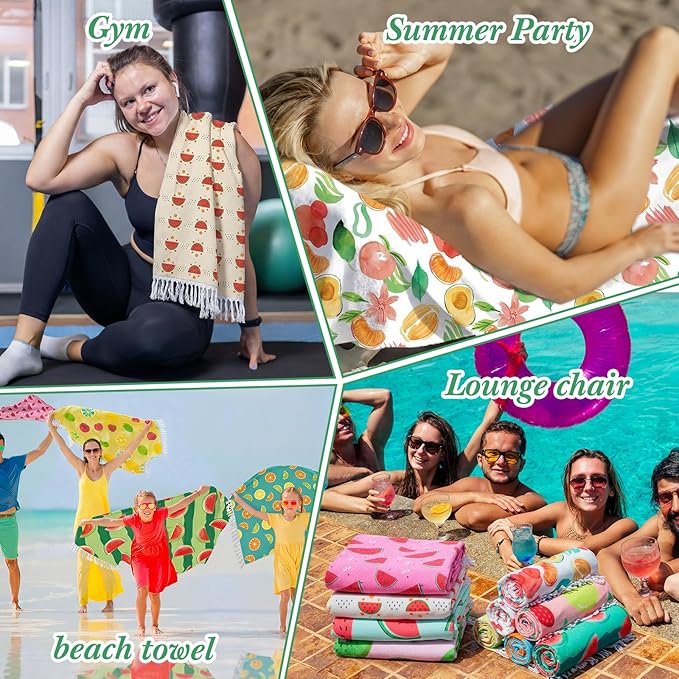 Peryiter 24 Pack Microfiber Oversize Turkish Beach Towel Set 12 Large Absorbent - Image 6