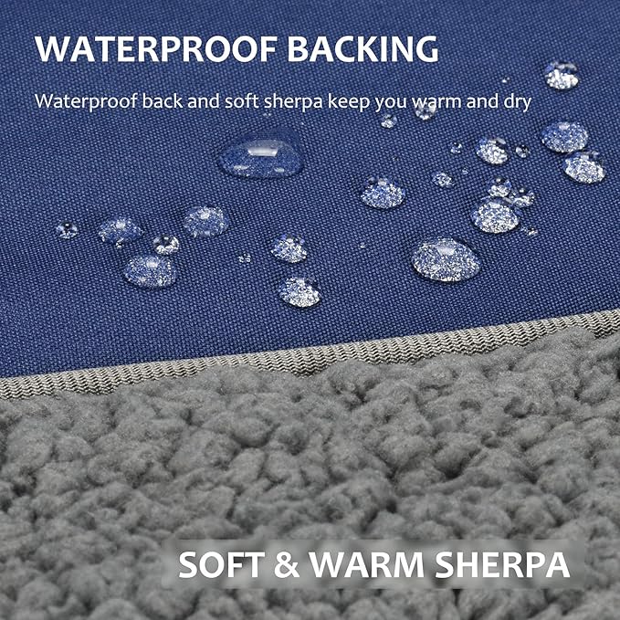 Tirrinia Large Waterproof Outdoor Blanket, Soft Warm Windproof Stadium Blanket - Image 2