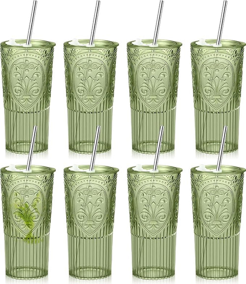 8 Set 20oz Vintage Plastic Tumbler by Unknown