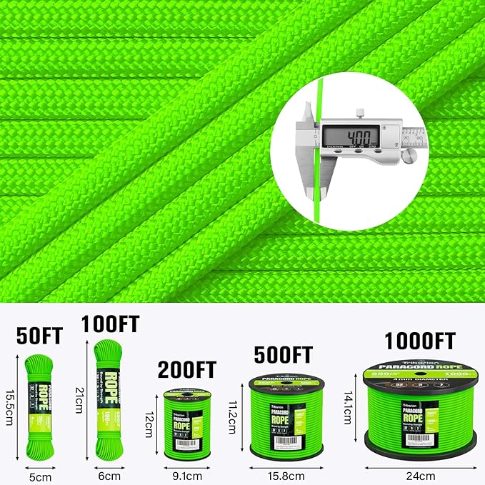 Paracord Rope 550 lb - 1000ft 5/32" Parachute Cord 4MM 7-Strand para Cord - - Image 5
