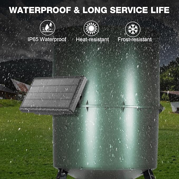 Solar Panel for Deer Feeder, 6V 1.98W Solar Panel Outdoor IP65 Waterproof - Image 4