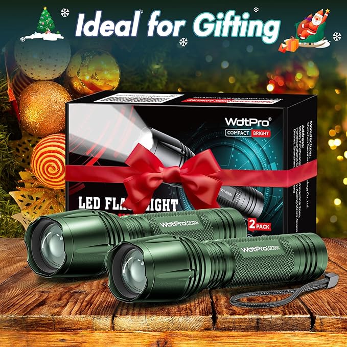 WdtPro LED Flashlight High Lumens SR2000 Pro, 2 Pack Brighter Tactical - Image 7