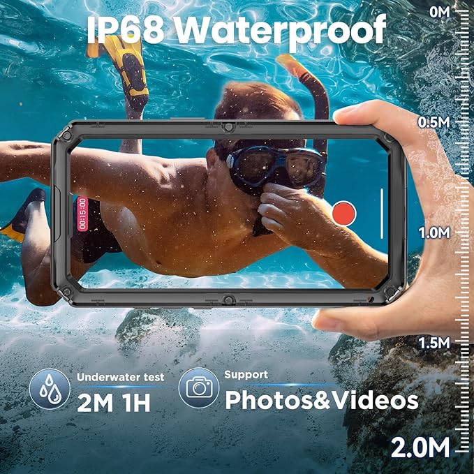 Mitywah for iPhone 17 Pro Max Waterproof Case, Military Metal Case - Image 3
