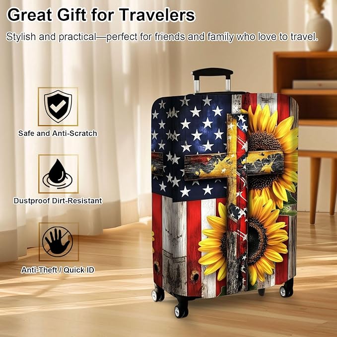 Luggage Cover Protector for 26-28 Inch Suitcases, TSA Approved Elastic Travel - Image 7