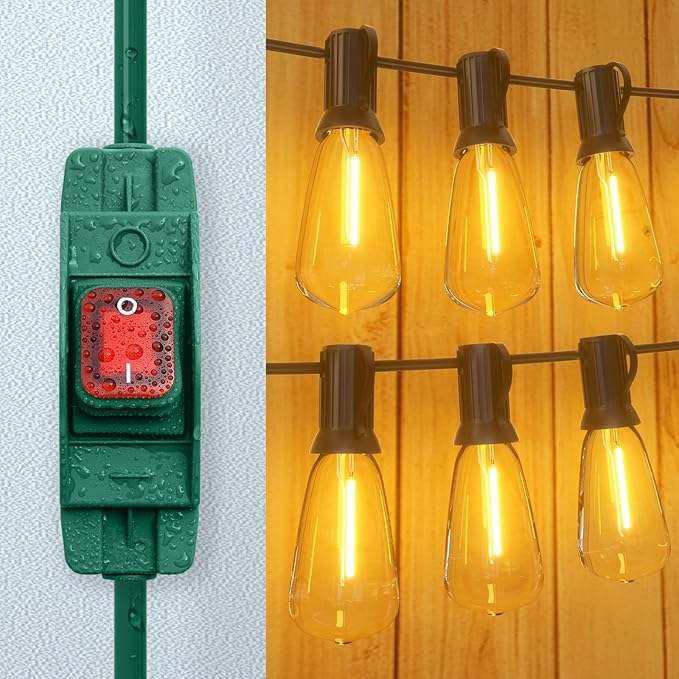 Outdoor Waterproof On/Off Switch Extension Cord, Heavy Duty 125v/250v Black - Image 6