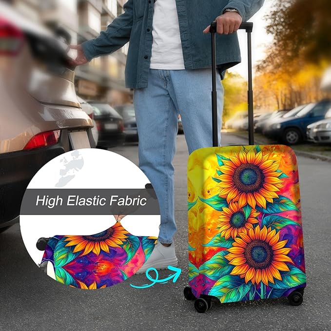 Luggage Cover Protector for 30-32 Inch Suitcases, TSA Approved Elastic Travel - Image 4