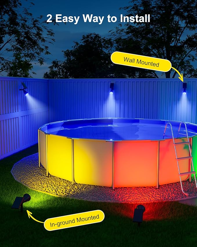 Color Changing Solar Spotlights Outdoor - Image 9