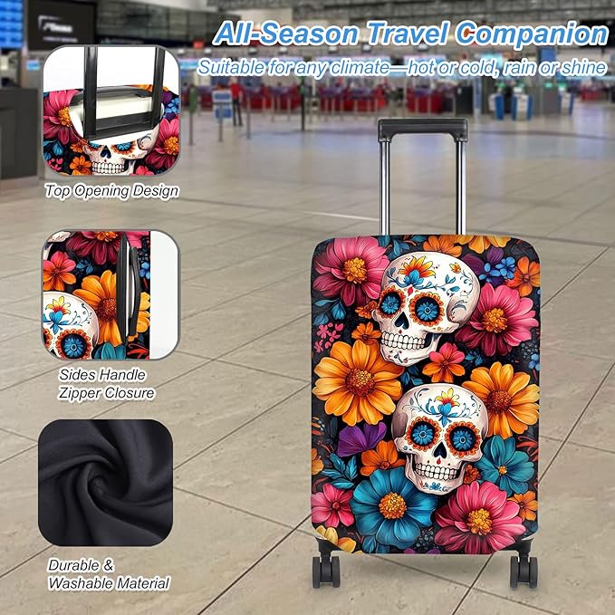 Luggage Cover Protector for 22-24 Inch Suitcases, TSA Approved Elastic Travel - Image 3