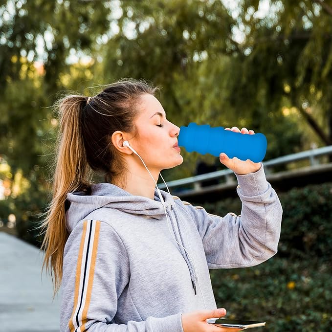 Collapsible Water Bottles 12oz, Odorless BPA-Free Silicone, Leak-Proof Foldable - Image 7
