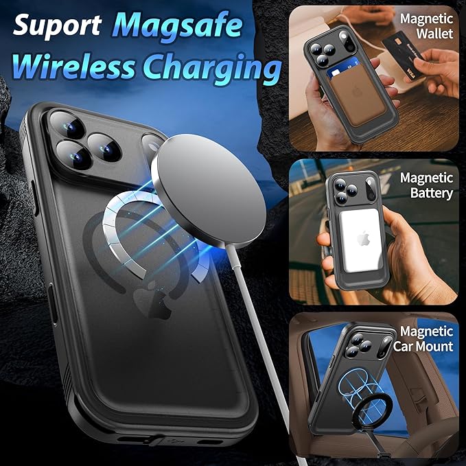 SPORTLINK for iPhone 17 Pro Max Case, IP68 Waterproof Military Protective Full - Image 3