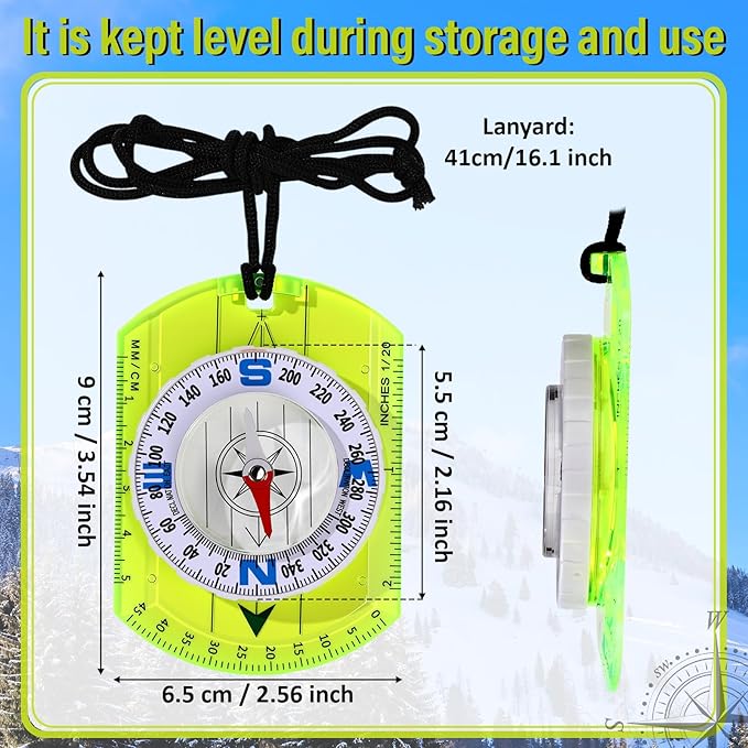 20 Pcs Acrylic Orienteering Compass Hiking Backpacking Survival Reliable - Image 2