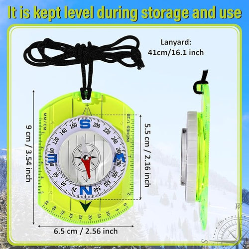20 Pcs Acrylic Orienteering Compass Hiking Backpacking Survival Reliable - Image 2