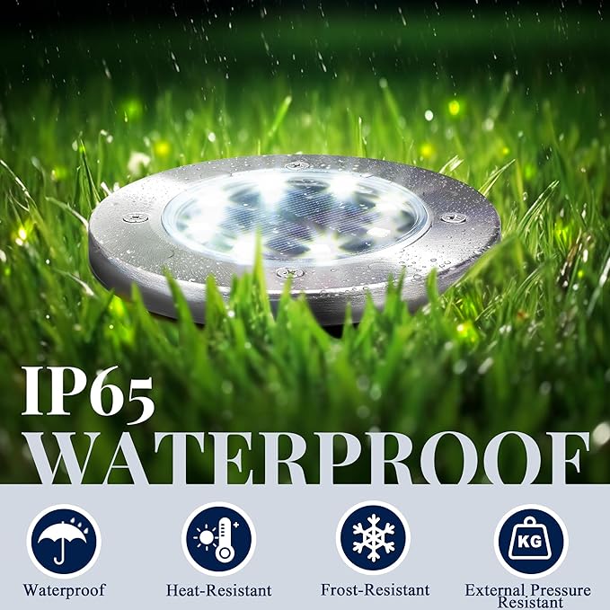 SOLPEX Solar Lights Outdoor Waterproof, 12 Pack Solar Ground Lights, Solar - Image 5