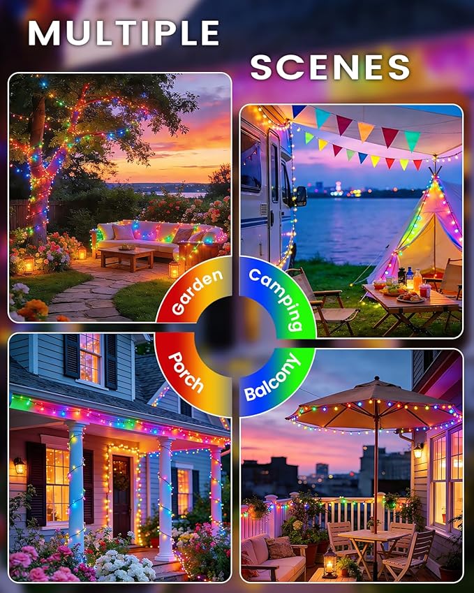 OZS 6 Pack 480LED Solar Christmas String Lights Outdoor, Waterproof 8 Modes - Image 6