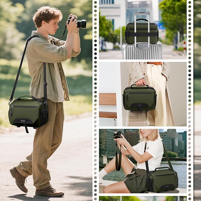 RAINSMORE Camera Bag, DSLR/SLR/Mirrorless Small Camera Sling Bag Waterproof - Image 7