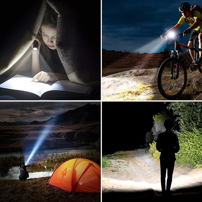 Blukar LED Flashlight Rechargeable 2 Pack, Super Bright Adjustable Focus - Image 7