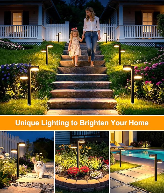 Solar Pathway Lights Outdoor Waterproof, 2 Pack Dual-Head Solar Lights Outdoor - Image 7