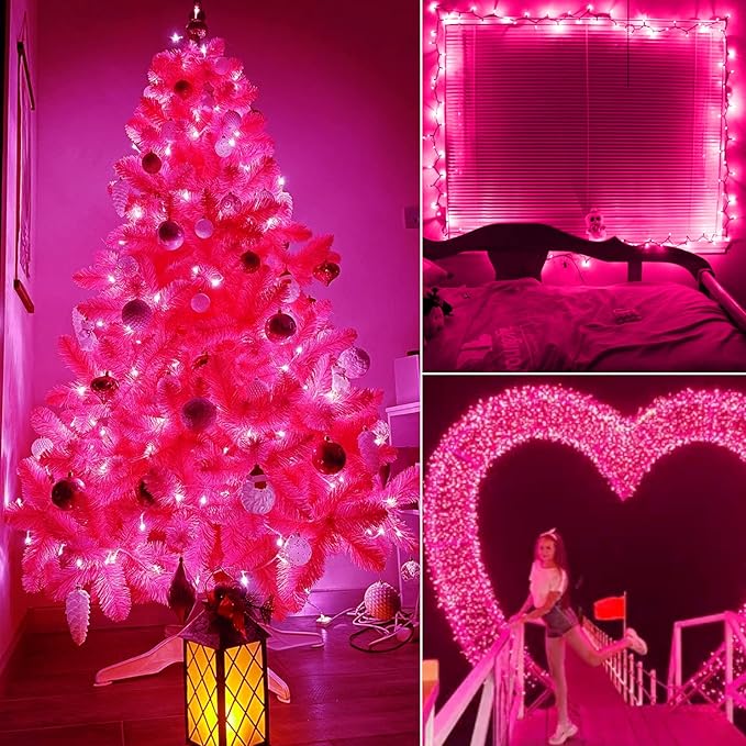Christmas Pink Mini String Lights - Image 8