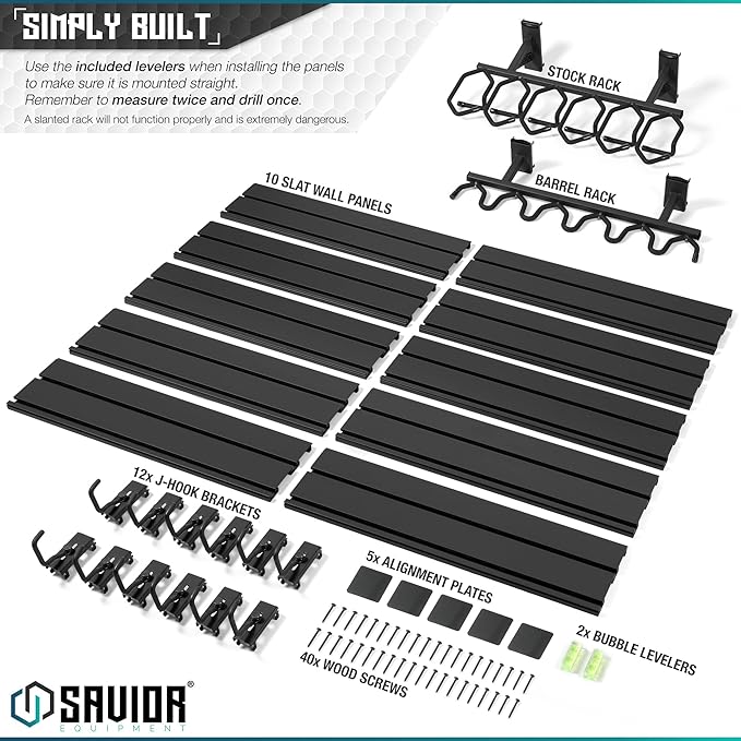 Savior Equipment Wall Rack System Heavy-Duty Steel Tactical Rifle Carbine - Image 6
