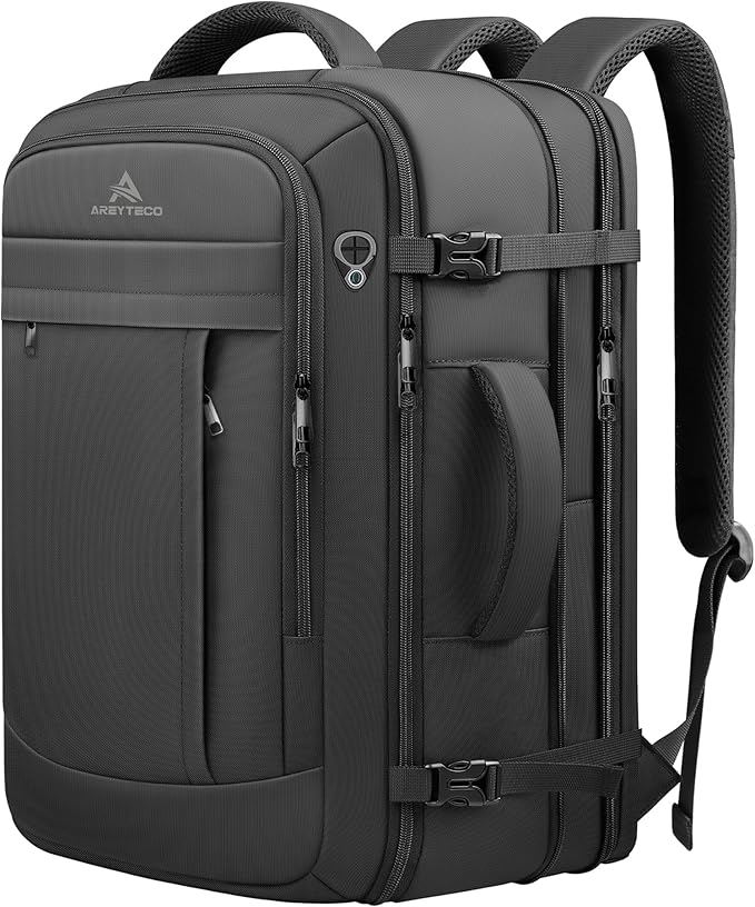 AREYTECO Travel Backpack, 50L Expandable Extra Large Laptop Backpack, Carry On by AREYTECO