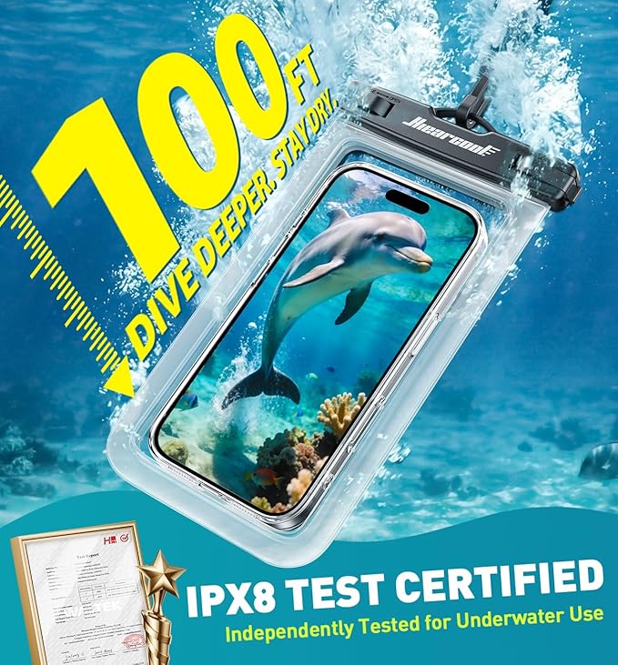 Hiearcool Waterproof Phone Pouch 2 Pack, IPX8 Dry Bag - Image 2