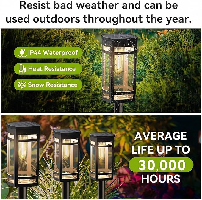 EXCMARK 2 Pack Solar Lights Outdoor Waterproof - Image 5