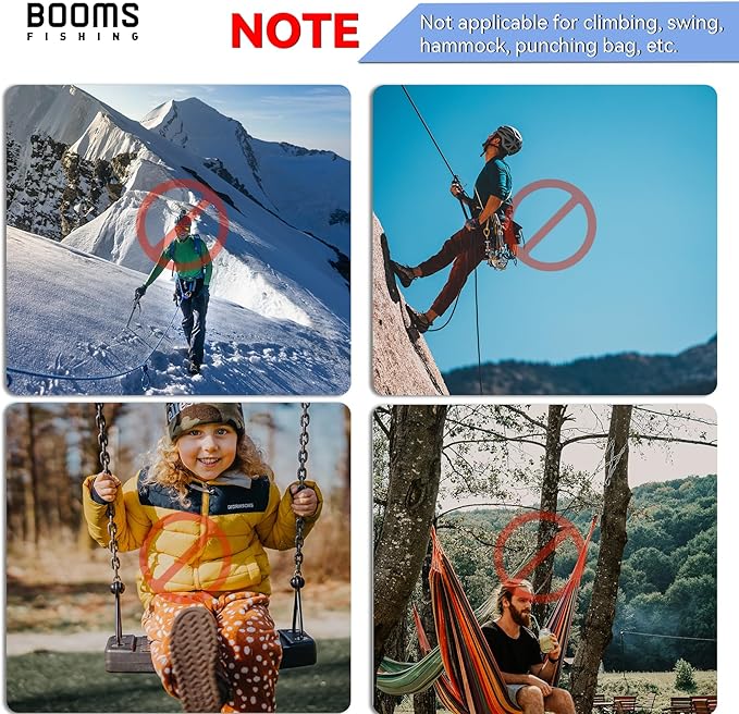 Booms Fishing CC1 Multi-Use Carabiner Clip, 6 Pack Small Caribeener Clips - Image 5