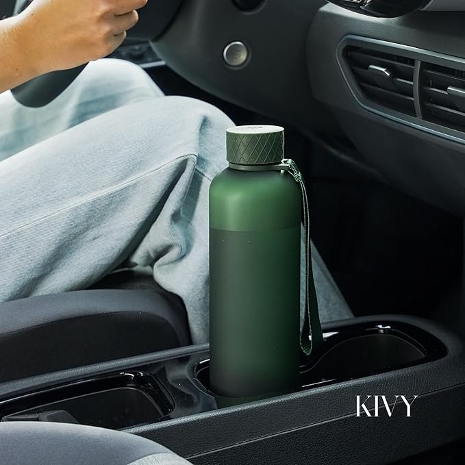 KIVY Slim Water Bottle 32oz Fits Cupholder & Backpack - Image 9
