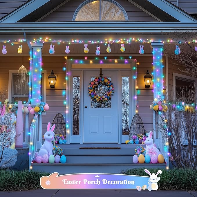 JMEXSUSS 400 LED Easter Lights Indoor Outdoor, 132FT Easter String Lights Plug - Image 2