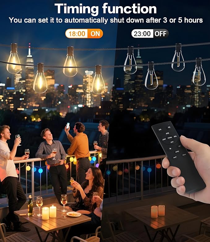 Tenmiro 100FT LED Outdoor String Lights - Image 4