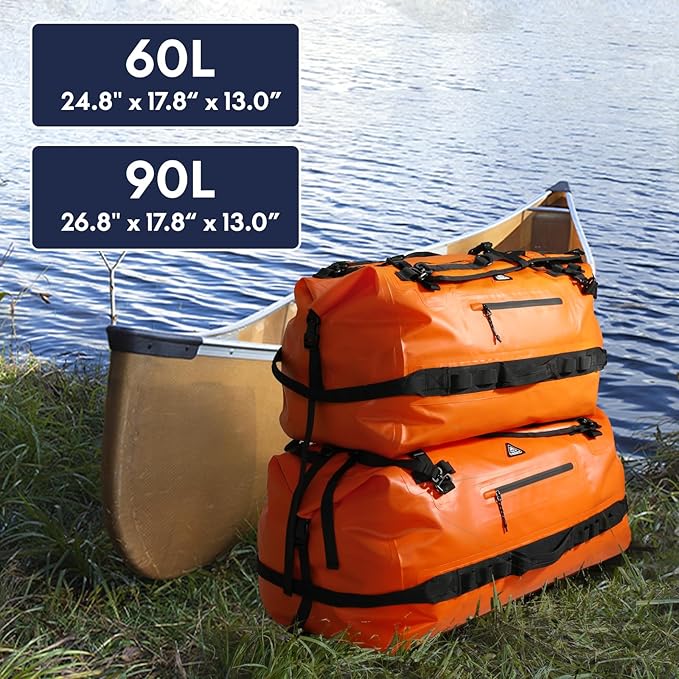 Haimont Large Waterproof Duffel Backpack Roll-Top Heavy Duty Dry Duffle Bag - Image 7